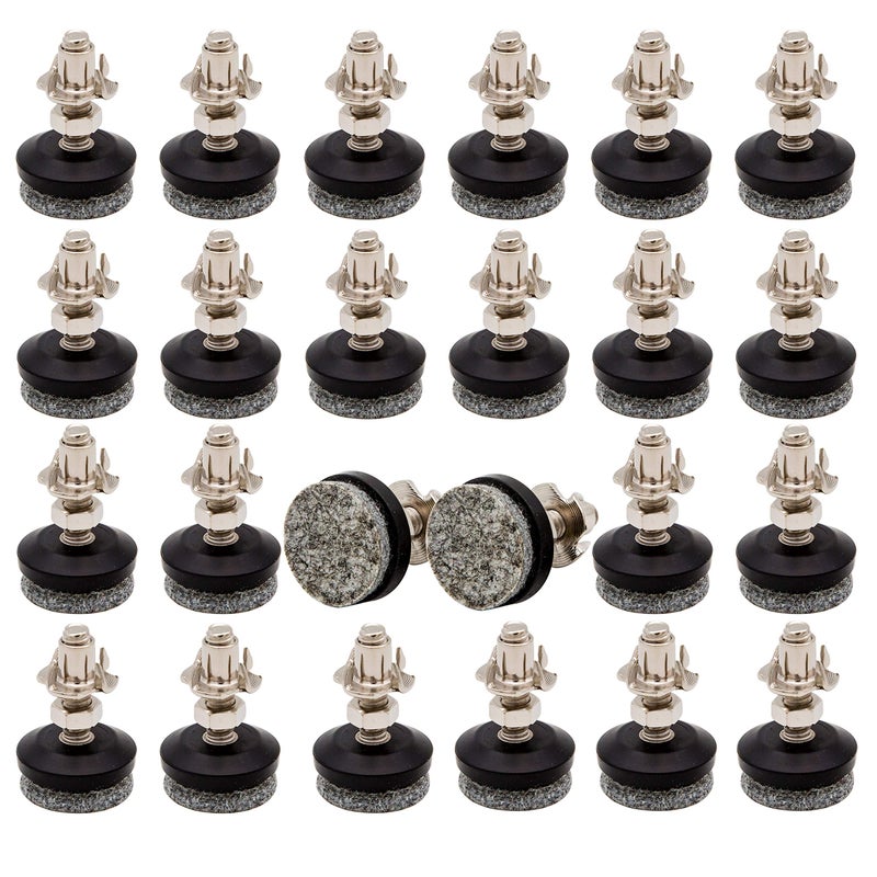HUAYY Furniture Levelers feet pad,Table and Chairs levelers Legs | 2019 Style Height Adjustable Protection Integrated High-Density Felt Pads | Heavy Duty 1/4-20x1 Threaded Shank T-Nuts(24 Pack) - Image 1